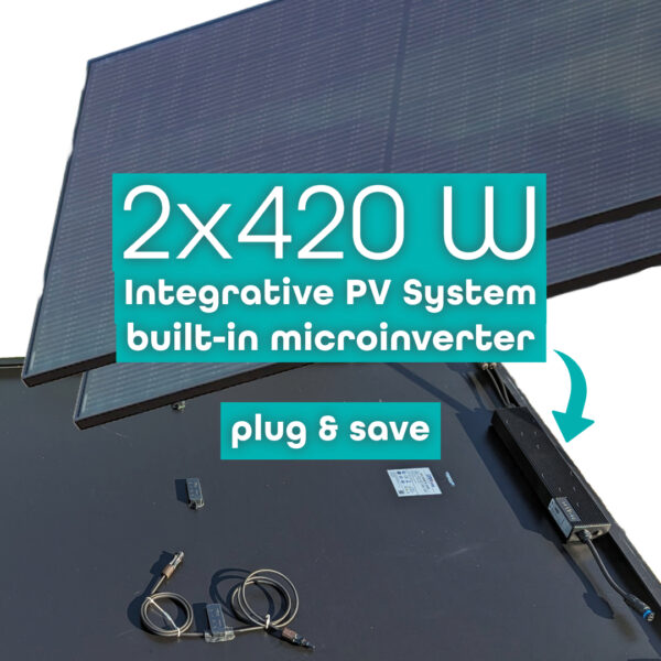 800W Solar Balkonkraftwerk mit Halterung 2 Solarunit 2x420W-DAH Balkon-Solaranlage