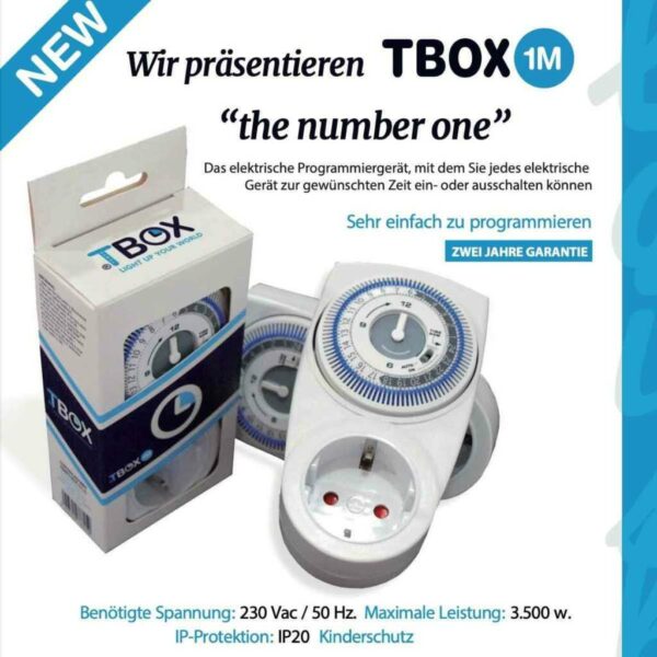 Mechanical timer Tempobox | Tbox 1M | | A maximum of 3500 watts 1 tempobox tbox 1m mechanische zeitschaltuhr timer2