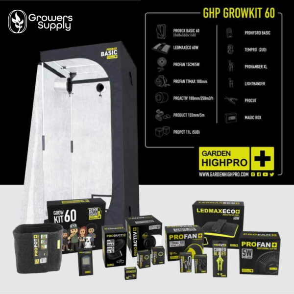 Growbox Kit 60x60x160 | GardenHighPro | Easy Starter 11 Growbox Kit 60 - Komplettset-GHP-GardenHighPro-AllIn