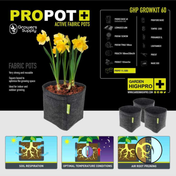 Growbox Kit 60x60x160 | GardenHighPro | Easy Starter 7 Growbox SET-ProPOT-GHP-GardenHighPro