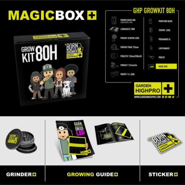 Growbox Set 80x80x180 | GROW KIT 80H | GardenHighPro 6 Growbox Kompletsett GHP GardenHighPro 22 GHP Magic BOX Growkit80