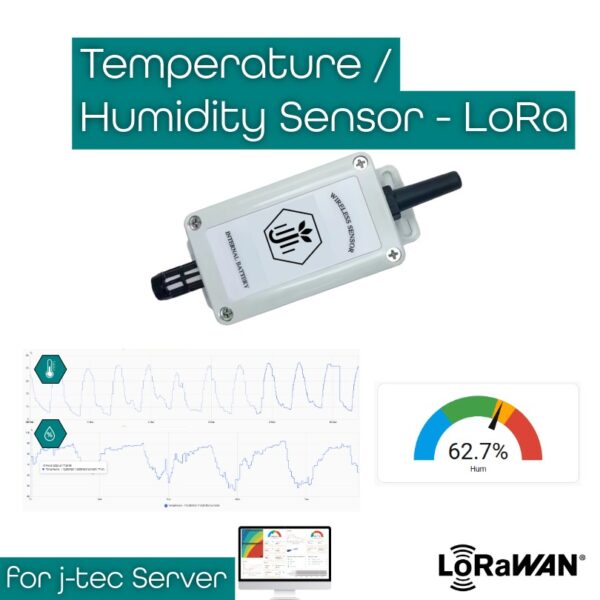 LoRa temperature humidity sensor 2 in 1 by j-tec 1 LoRa Sensor 2 in 1 Temperatur / Humudity